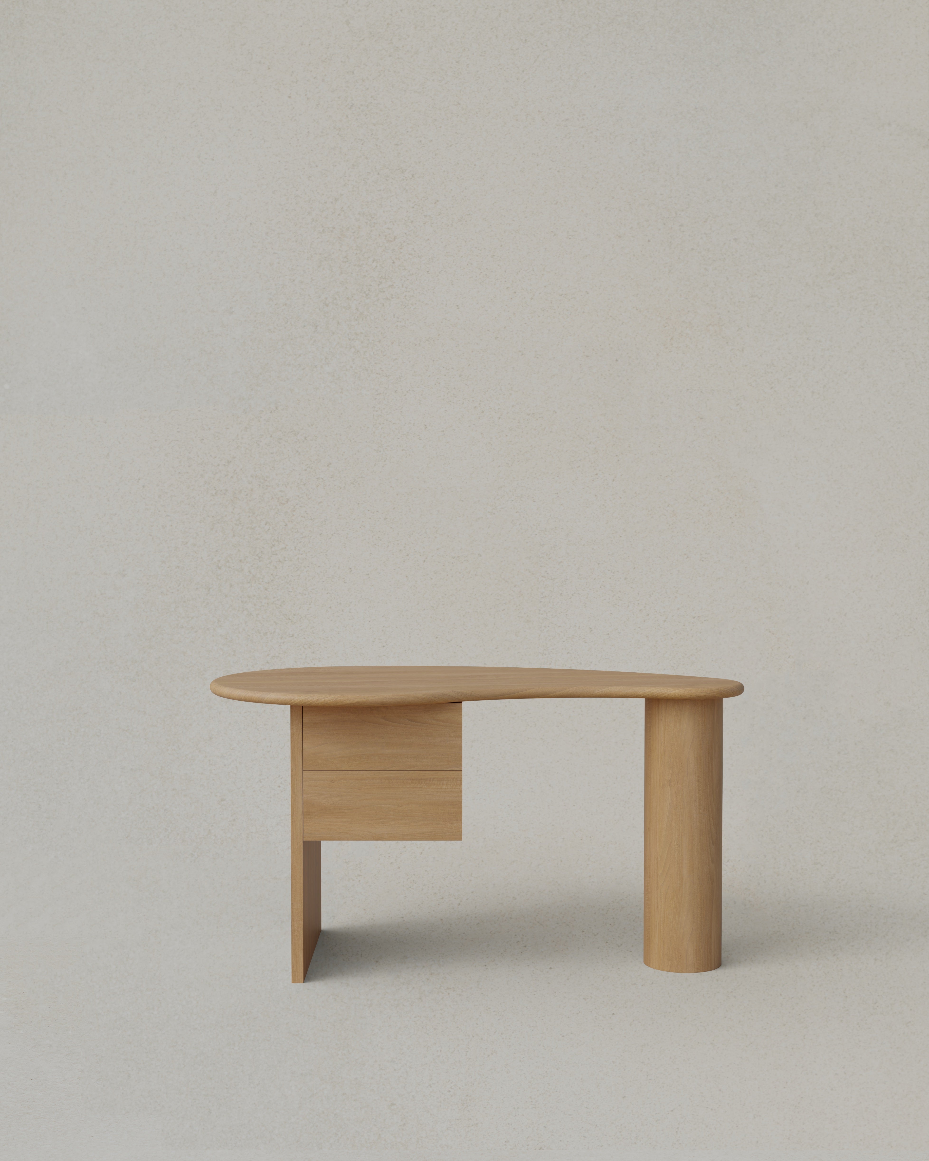 Small Kidney Desk with Two Drawers