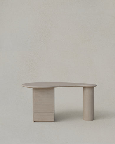 Kidney Desk with Pedestal Drawers