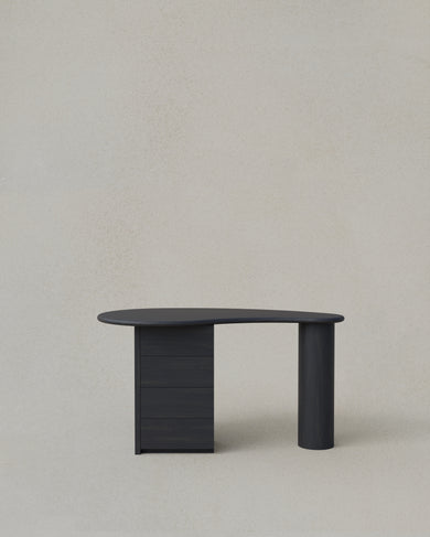 Kidney Desk with Pedestal Drawers