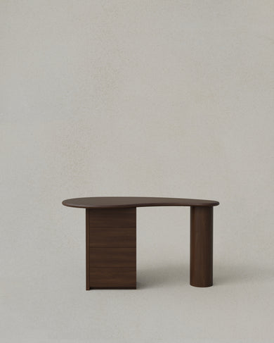 Kidney Desk with Pedestal Drawers