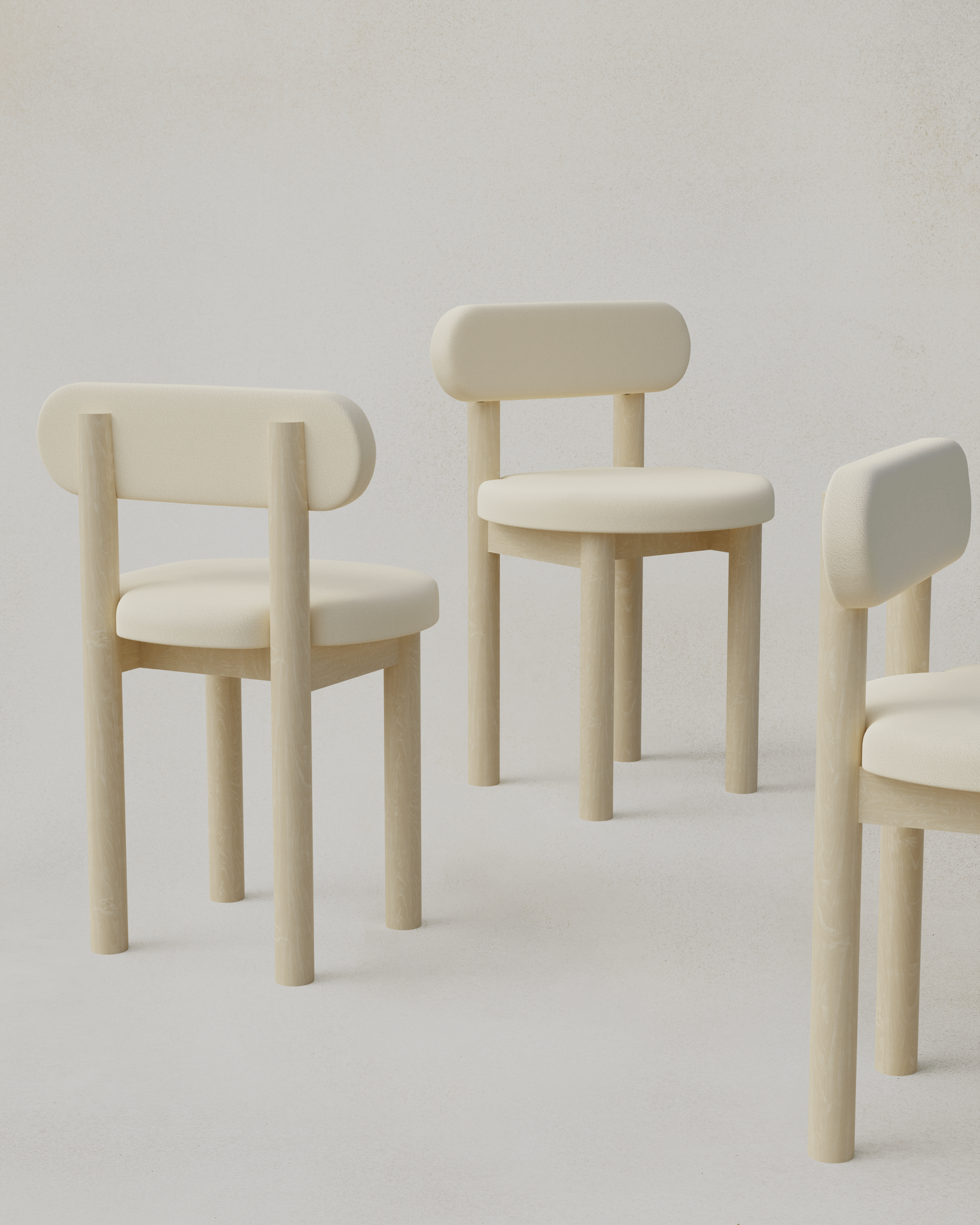 Upholstered Tide Chairs Cluster