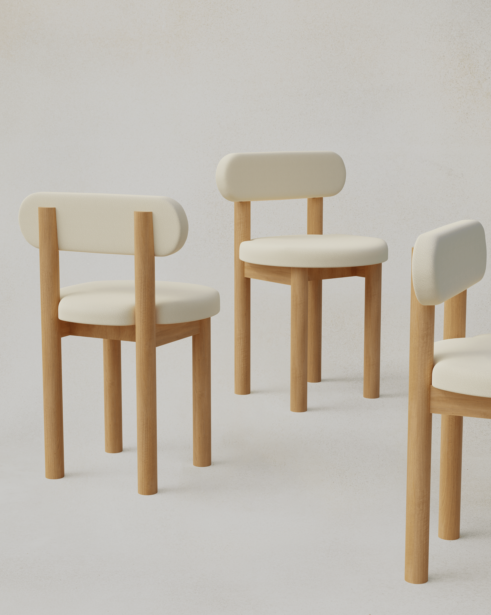 Upholstered Tide Chairs Cluster